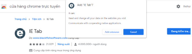 cài đặt IE tab